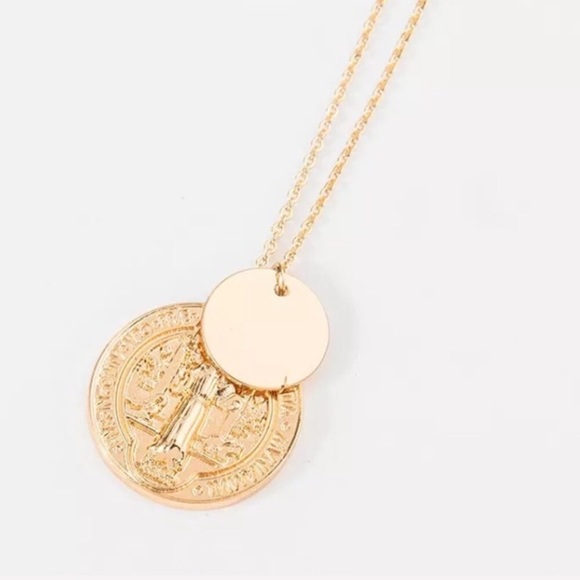 Prayer Coin Pendant Necklace - Picture 3 of 8